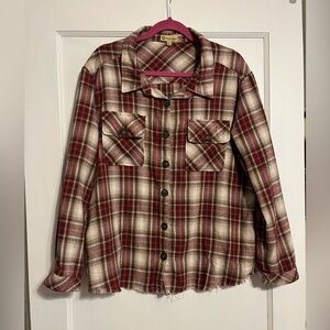 Democracy flannel shirt, size L